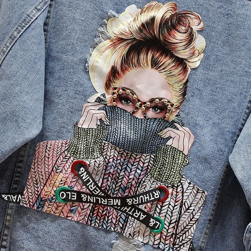 Women Denim Jacket Fashion Streetwear Letter Stylish 2021 Chic Printed Ripped Holes Jean Patchwork BF Style Jeans Female Coat
Women Denim Jacket Fashion Streetwear Letter Stylish 2021 Chic Printed Ripped Holes Jean Patchwork BF Style Jeans Female Coat