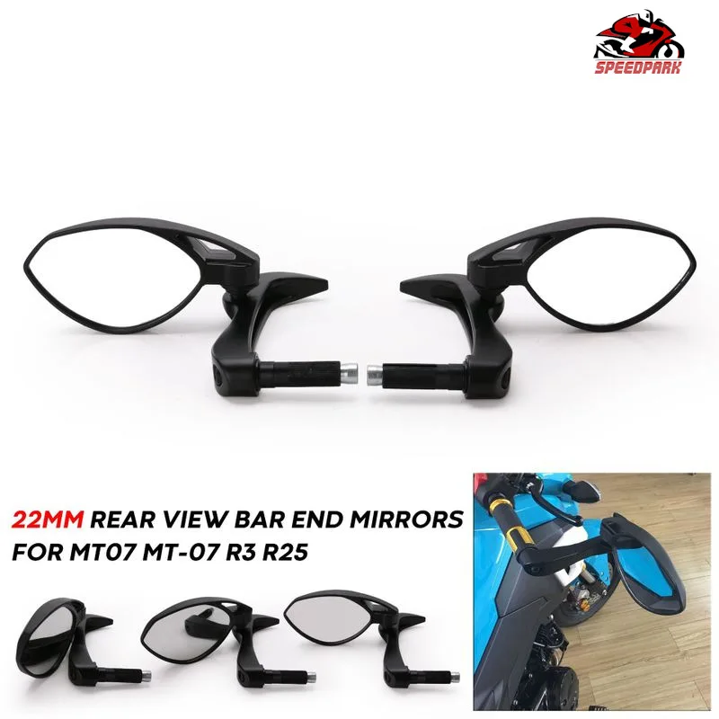 Боковые зеркала для Yamaha MT07 R3 R25, 7/8 дюйма, 22 мм
Боковые зеркала для Yamaha MT07 R3 R25, 7/8 дюйма, 22 мм