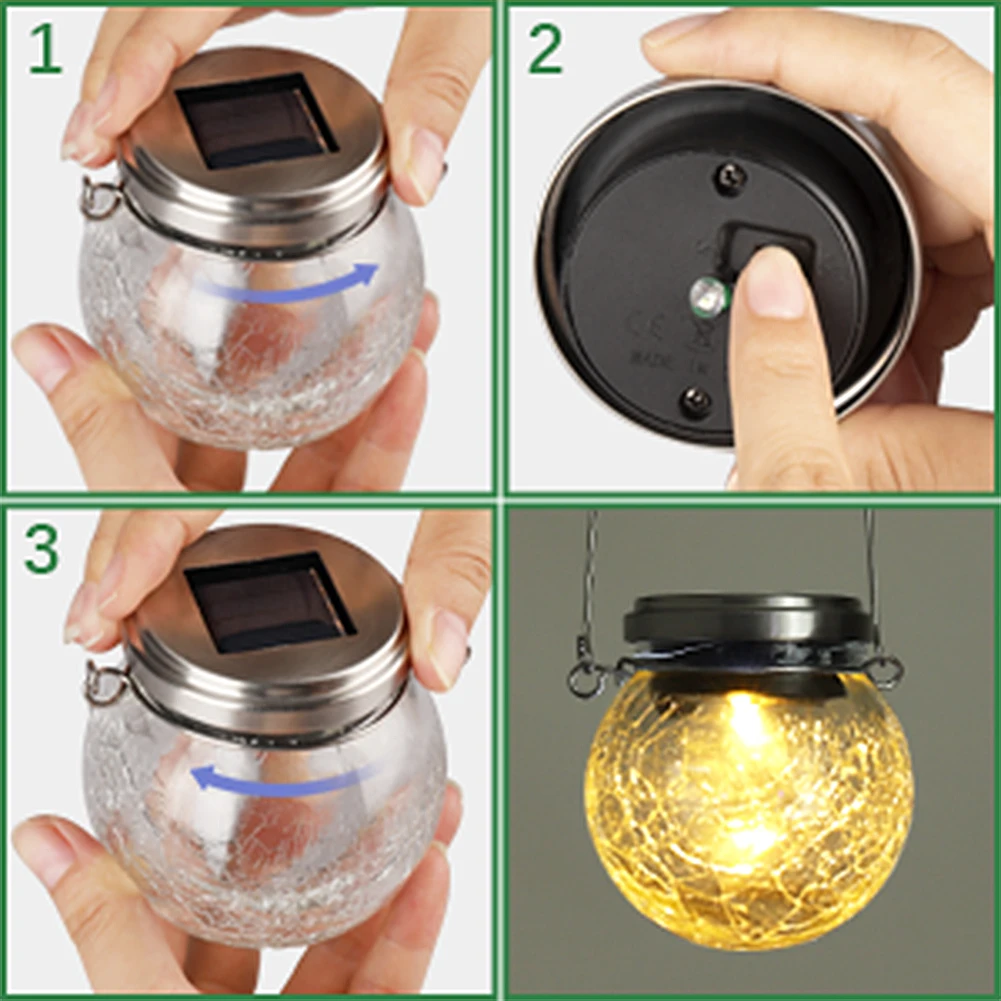 4pcs Fairy Light Solar Cracked Glass Ball Hanging Light Garden Decoration Outdoor Christmas Lights Outdoor Wedding Decor
4pcs Fairy Light Solar Cracked Glass Ball Hanging Light Garden Decoration Outdoor Christmas Lights Outdoor Wedding Decor