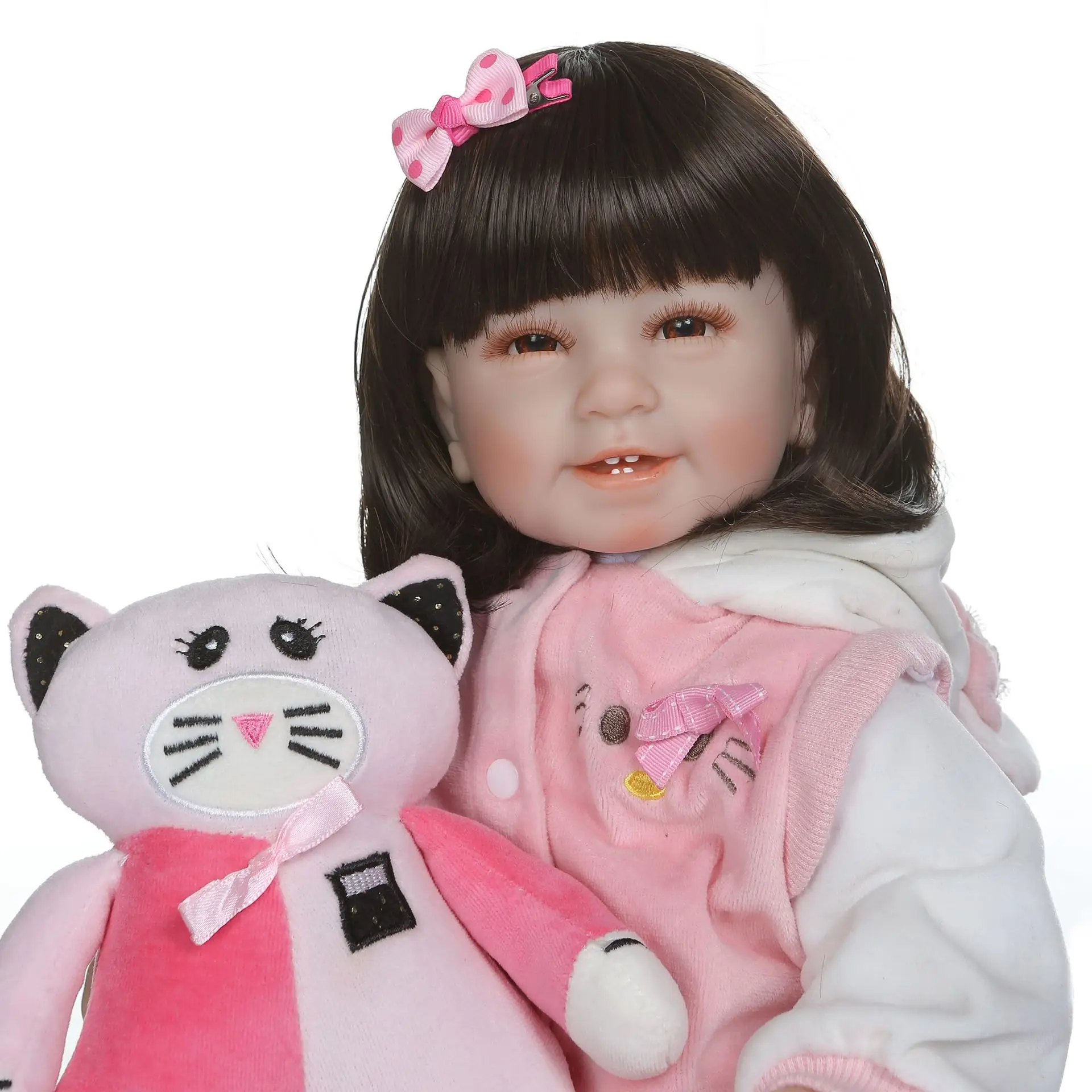 NPK 55Cm Soft Cloth Body Newborn Doll Silicone Lifelike Dolls Reborn Todder Doll Boys Toys Girls Original Dolls Christmas Gifts
NPK 55Cm Soft Cloth Body Newborn Doll Silicone Lifelike Dolls Reborn Todder Doll Boys Toys Girls Original Dolls Christmas Gifts