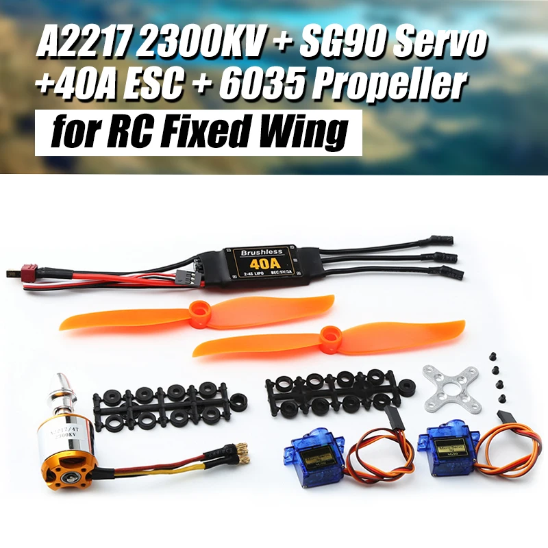 A2217 2300KV бесщеточный двигатель 40A ESC SG90 9G Micro Servo 6035, силовая комбинированная система пропеллера для вертолета с неподвижным крылом
A2217 2300KV бесщеточный двигатель 40A ESC SG90 9G Micro Servo 6035, силовая комбинированная система пропеллера для вертолета с неподвижным крылом