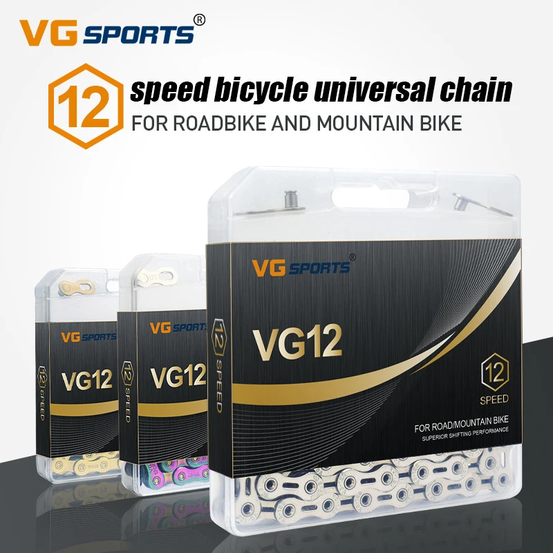 VG Sports Lightweight Bicycle Chain Universal 12-speed Full Hollow /Half Hollow Steel Chain for MTB Road Bike Part Accessories
VG Sports Lightweight Bicycle Chain Universal 12-speed Full Hollow /Half Hollow Steel Chain for MTB Road Bike Part Accessories