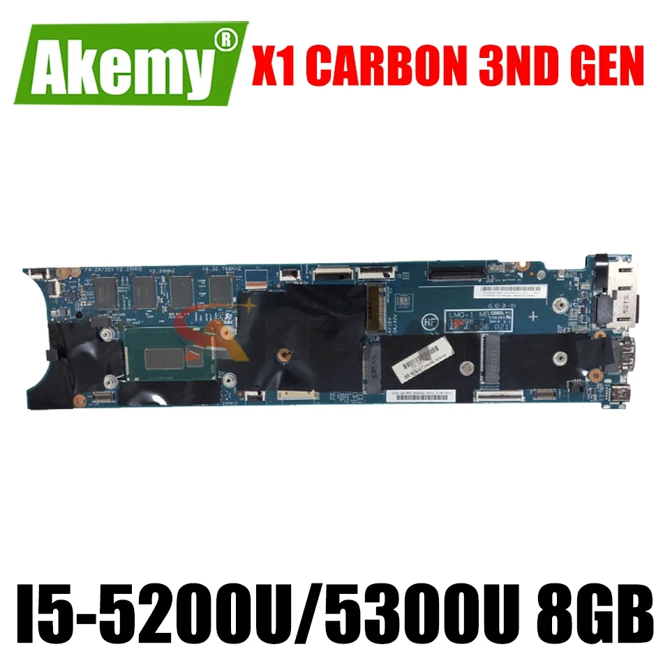 LMQ-2 MB 13268-1 For Lenovo ThinkPad X1 Carbon 3nd Gen X1C Laptop motherboard with CPU I5-5200U/5300U RAM 8GB 100% Fully Tested
LMQ-2 MB 13268-1 For Lenovo ThinkPad X1 Carbon 3nd Gen X1C Laptop motherboard with CPU I5-5200U/5300U RAM 8GB 100% Fully Tested