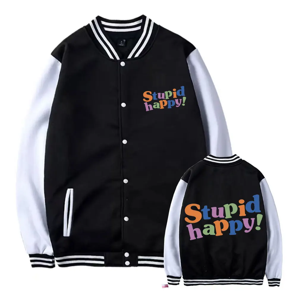 Stupid Happy Jacket Color Letter Print Jackets Men Women Fashion Hip Hop Baseball Uniform Autumn Winter Cotton Coat Streetwear
Stupid Happy Jacket Color Letter Print Jackets Men Women Fashion Hip Hop Baseball Uniform Autumn Winter Cotton Coat Streetwear