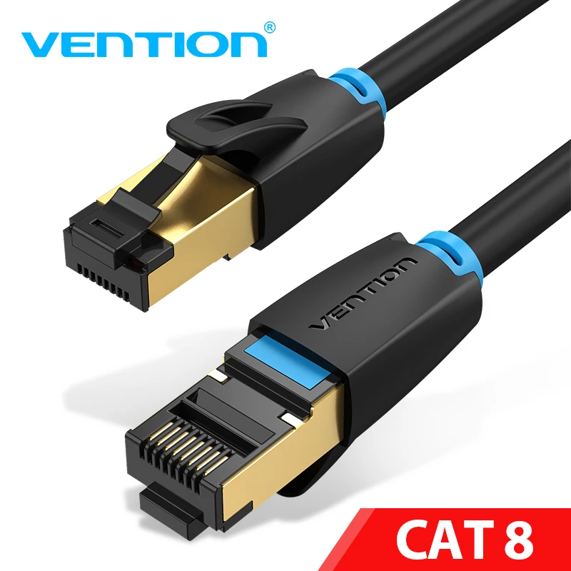 Vention Cat8 Ethernet Cable SSTP 40Gbps Super Speed Cat 8/7 RJ45 Network Lan Patch Cord for Router Modem PC RJ 45 Ethernet Cable
Vention Cat8 Ethernet Cable SSTP 40Gbps Super Speed Cat 8/7 RJ45 Network Lan Patch Cord for Router Modem PC RJ 45 Ethernet Cable