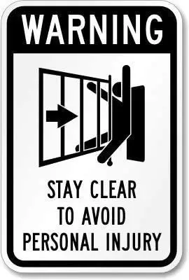 Metal Sign Great Aluminum Tin Sign Warning Automatic Gate Stay Clear to Avoid Personal Injury Sign 12" X 8"
Metal Sign Great Aluminum Tin Sign Warning Automatic Gate Stay Clear to Avoid Personal Injury Sign 12" X 8"