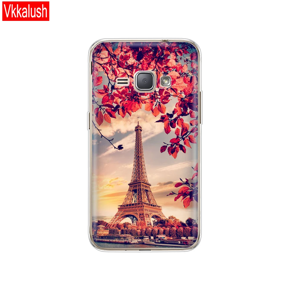 Мягкий ТПУ чехол для Samsung Galaxy J1 2016 J120 J120F SM-J120F задняя крышка 360 полная защитная