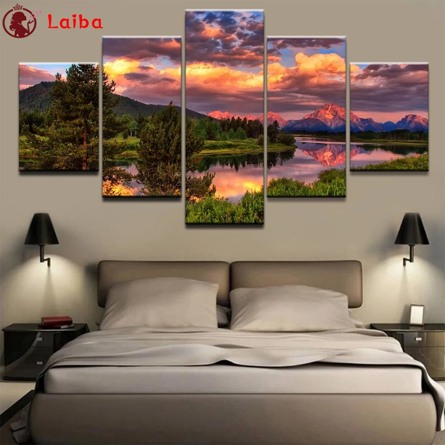 5D DIY Diamond Painting Natural scenery, sunset, mountains, river Full Square Round Drill Embroidery Cross Stitch Decor5 PCS
5D DIY Diamond Painting Natural scenery, sunset, mountains, river Full Square Round Drill Embroidery Cross Stitch Decor5 PCS