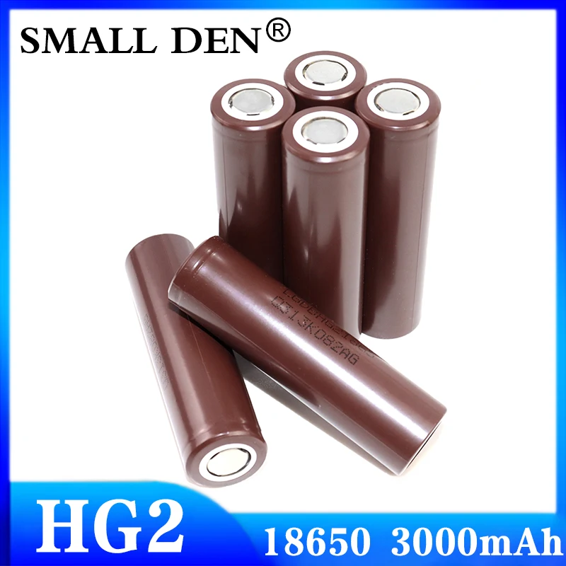 100% оригинальный новый HG2 18650 3000mAh перезаряжаемая батарея 3 7 V/18650 V высокий разряд 20A