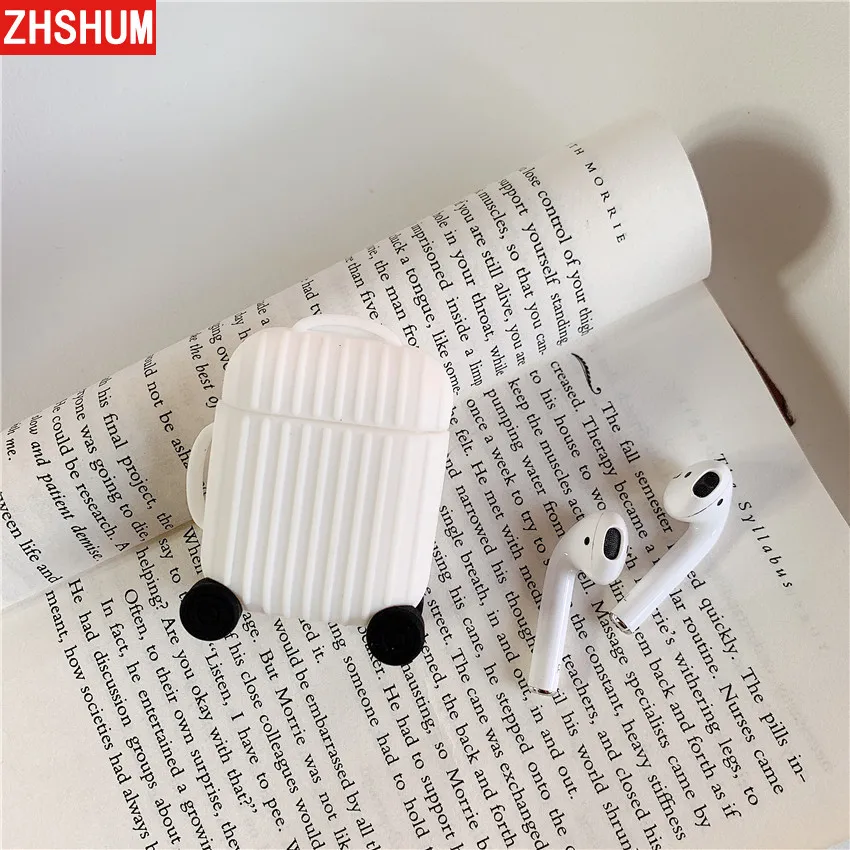 Мягкая силиконовая походная Коробка Чехол для AirPods кожаный наушник 360 Полное