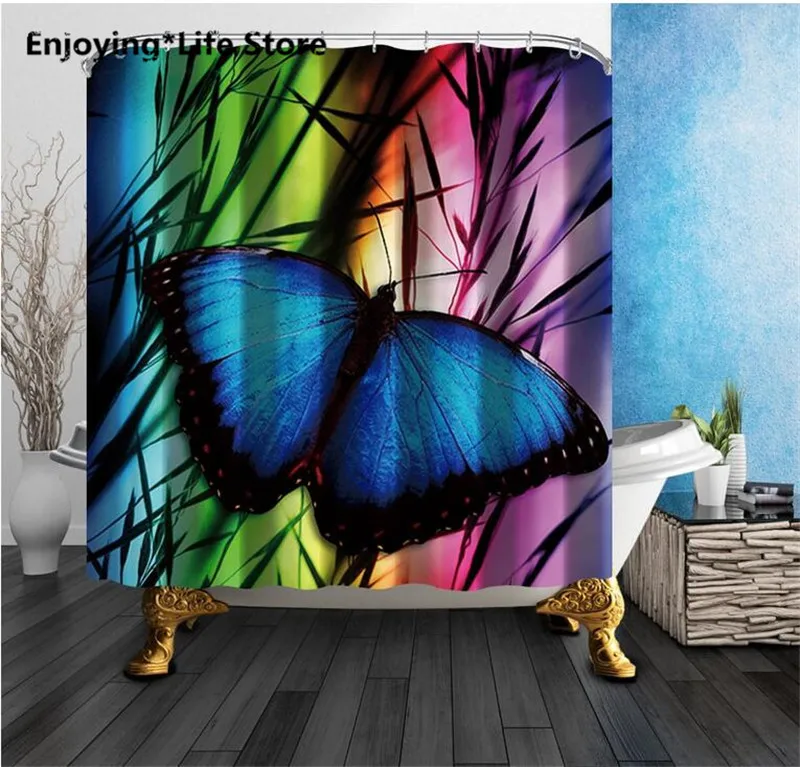 Colorful Butterfly Shower Curtain Waterproof Fabric Shower Curtain Bathroom Decoration 72 x 72 with 12 Hooks
Colorful Butterfly Shower Curtain Waterproof Fabric Shower Curtain Bathroom Decoration 72 x 72 with 12 Hooks