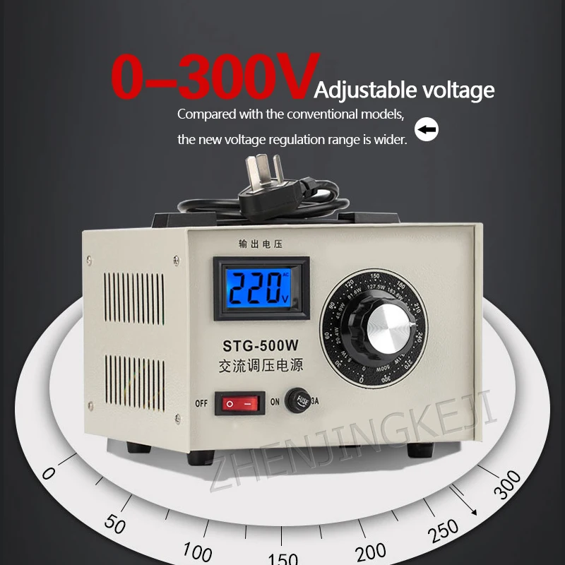 Single-Phase Voltage Regulator 220v AC Regulated Contact Type 0-300v Adjustable Power Supply Voltage Regulating Transformer 500W
Single-Phase Voltage Regulator 220v AC Regulated Contact Type 0-300v Adjustable Power Supply Voltage Regulating Transformer 500W