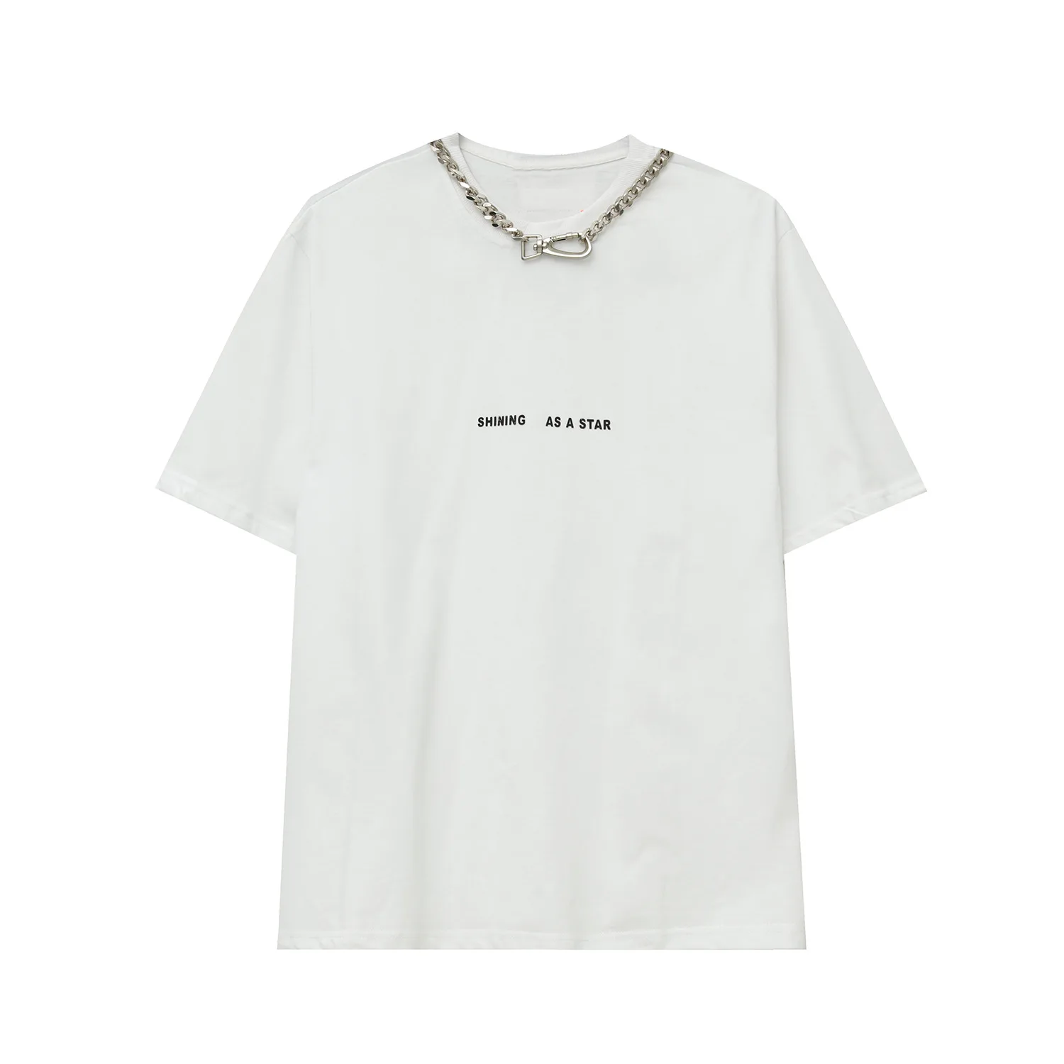 MTL men | 2021 summer new product: necklace letter print short sleeve T-shirt couple loose casual Top Men
MTL men | 2021 summer new product: necklace letter print short sleeve T-shirt couple loose casual Top Men