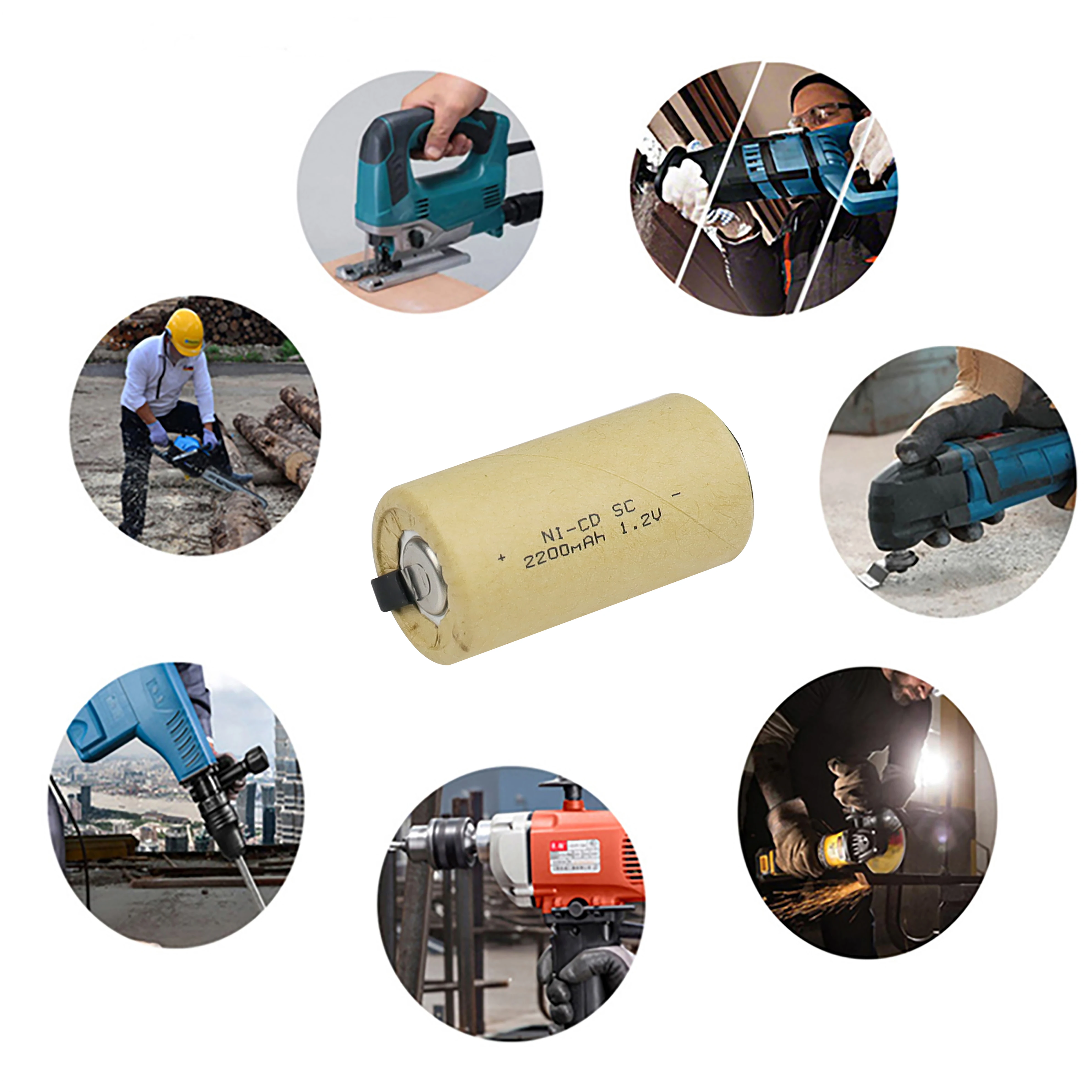 SC 1.2V screwdriver electric drill SC battery 1.2V 2200mah Sub C Ni-Cd rechargeable battery, with Tab power tool NiCd SUBC batte
SC 1.2V screwdriver electric drill SC battery 1.2V 2200mah Sub C Ni-Cd rechargeable battery, with Tab power tool NiCd SUBC batte