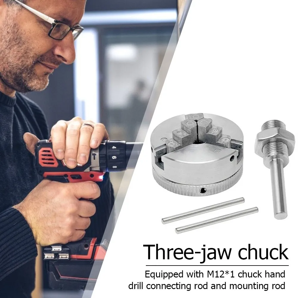High Carbon Steel 3 Jaws Manual Lathe Chuck Self Centering Clamp For Electric Hammer Drill Connecting Rod Accessories
High Carbon Steel 3 Jaws Manual Lathe Chuck Self Centering Clamp For Electric Hammer Drill Connecting Rod Accessories