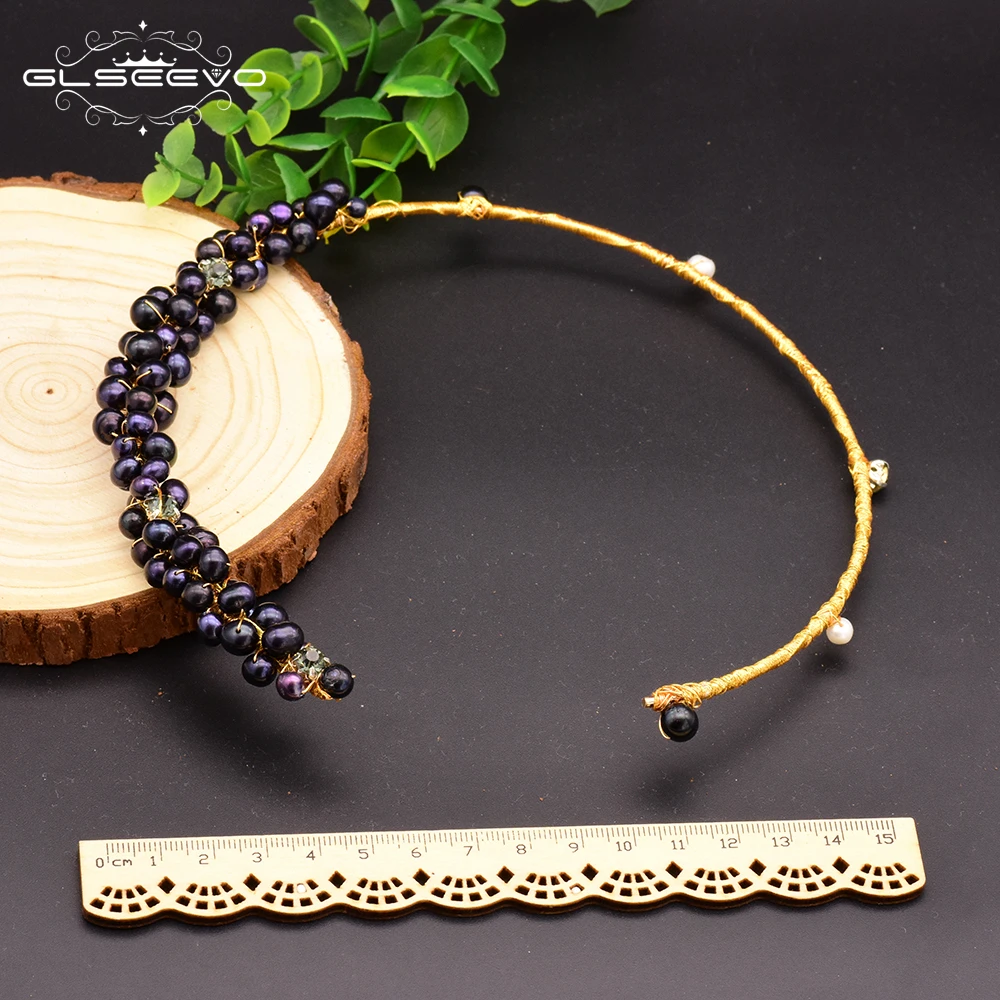 GLSEEVO Original Natural Black Pearl Choker Necklace For Women Friendship Birthday Love Gift Handmade Statement Jewelry GN0061-4
GLSEEVO Original Natural Black Pearl Choker Necklace For Women Friendship Birthday Love Gift Handmade Statement Jewelry GN0061-4