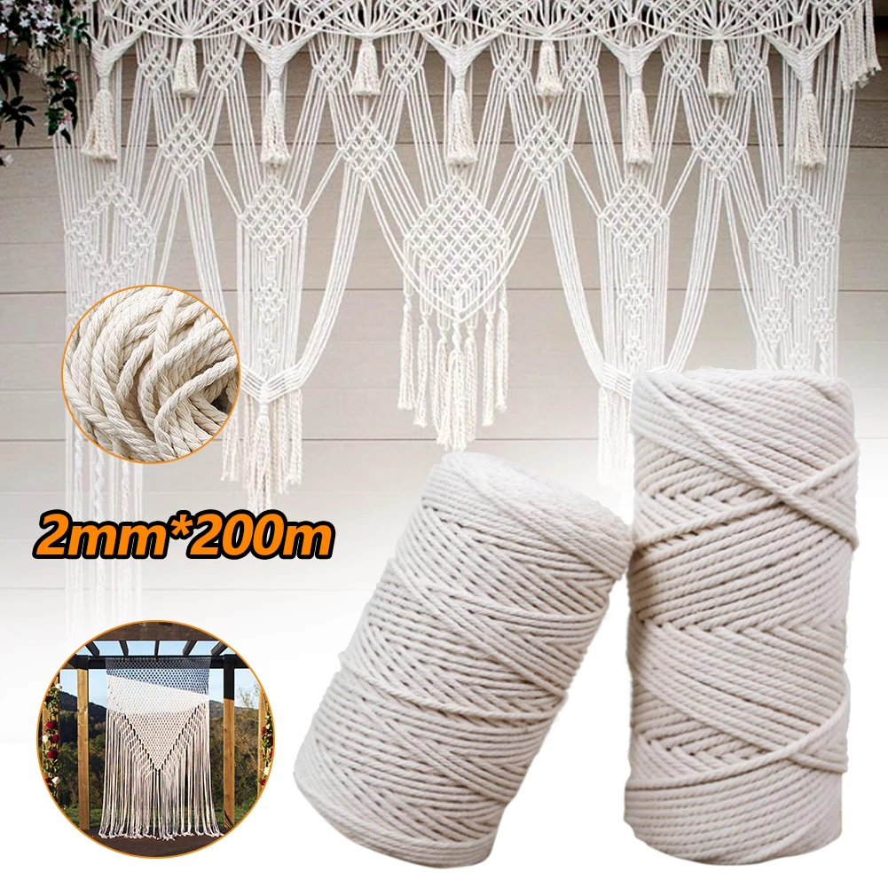 Hand-woven DIY Cotton Thread Cotton Rope Hand Knitting Threads 2mm x 200m Macrame Cotton Yarn Soft Touch Biodegradable Cord Set
Hand-woven DIY Cotton Thread Cotton Rope Hand Knitting Threads 2mm x 200m Macrame Cotton Yarn Soft Touch Biodegradable Cord Set