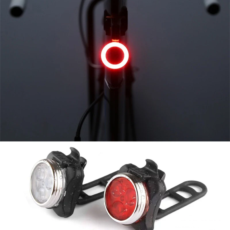 

Bicycle Taillight,Multi Lighting Modes USB ReCharge Bike Flash Light for Outdoor Mountain Bikes Cycling Tail Safety Warning Lamp