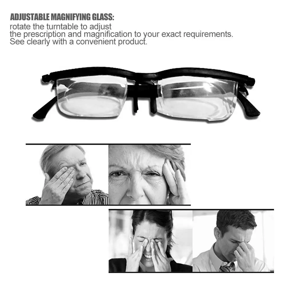 Регулируемые очки с регулируемым циферблатом переменный фокус для чтения