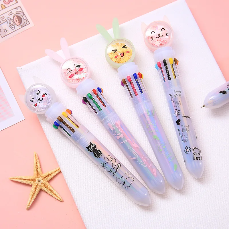 Yisuremia 10 Color Kawaii Rabbit Ballpoint Pen Multicolored Pens Colorful Refill For Office School Stationery Writing Ballpen
Yisuremia 10 Color Kawaii Rabbit Ballpoint Pen Multicolored Pens Colorful Refill For Office School Stationery Writing Ballpen