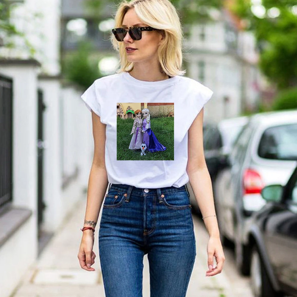 Disney Vintage Women Tshirt Crewneck Nimation Short Sleeve Elegant Elsa Doll Graphic Printed Hot Selling White Tshirts Trendy
Disney Vintage Women Tshirt Crewneck Nimation Short Sleeve Elegant Elsa Doll Graphic Printed Hot Selling White Tshirts Trendy