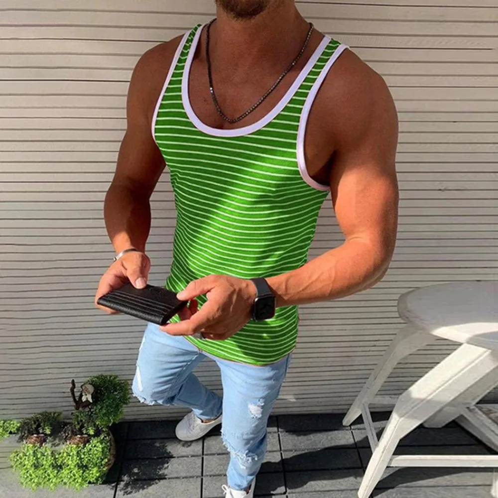 Men Stripe Gym Sport Singlet Vest Tank Tops Bodybuilding Fit Muscle Shirts 2021 Gyms Clothing Fitness Men Shirt Slim Fit Vests
Men Stripe Gym Sport Singlet Vest Tank Tops Bodybuilding Fit Muscle Shirts 2021 Gyms Clothing Fitness Men Shirt Slim Fit Vests