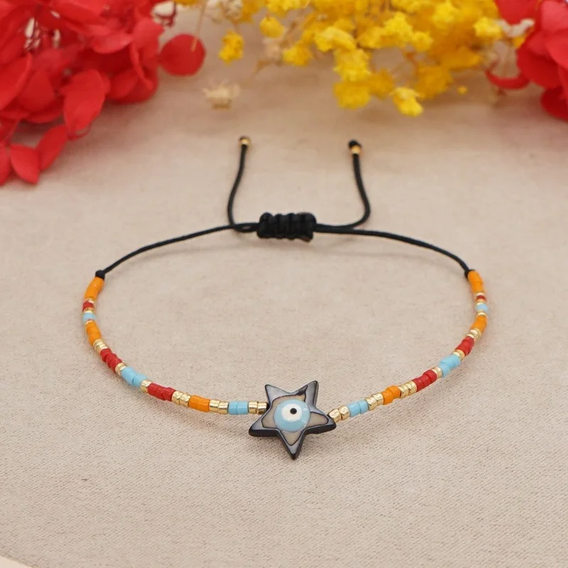2021 Boho Bracelets Ethnic Natural Shell Lucky Eyes Miyuki Beads Hand-woven Multicolor Small Bracelet for Women Jewelry Pulseras
2021 Boho Bracelets Ethnic Natural Shell Lucky Eyes Miyuki Beads Hand-woven Multicolor Small Bracelet for Women Jewelry Pulseras