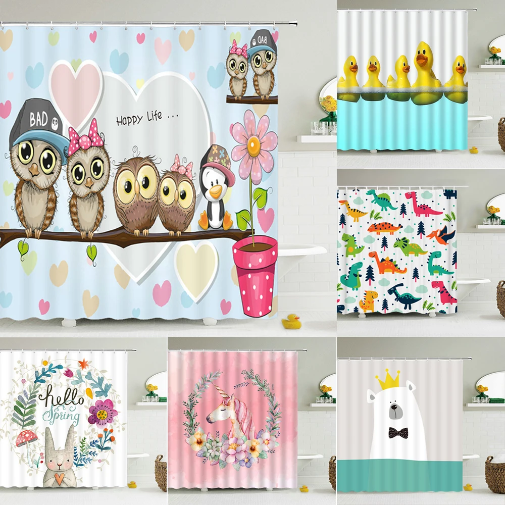 lovely owl Cartoon Shower Curtains Bathroom Waterproof Shower Curtain Polyester Cute Child 3D Printing Home Bath screen Fabric 
lovely owl Cartoon Shower Curtains Bathroom Waterproof Shower Curtain Polyester Cute Child 3D Printing Home Bath screen Fabric
