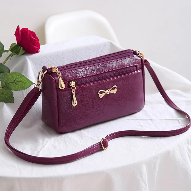 Fashion Bow Handbags Purse For Women PU Leather Many Zipper Pockets Small Crossbody Messenger BAG Female Classic Phone Pouch
Fashion Bow Handbags Purse For Women PU Leather Many Zipper Pockets Small Crossbody Messenger BAG Female Classic Phone Pouch