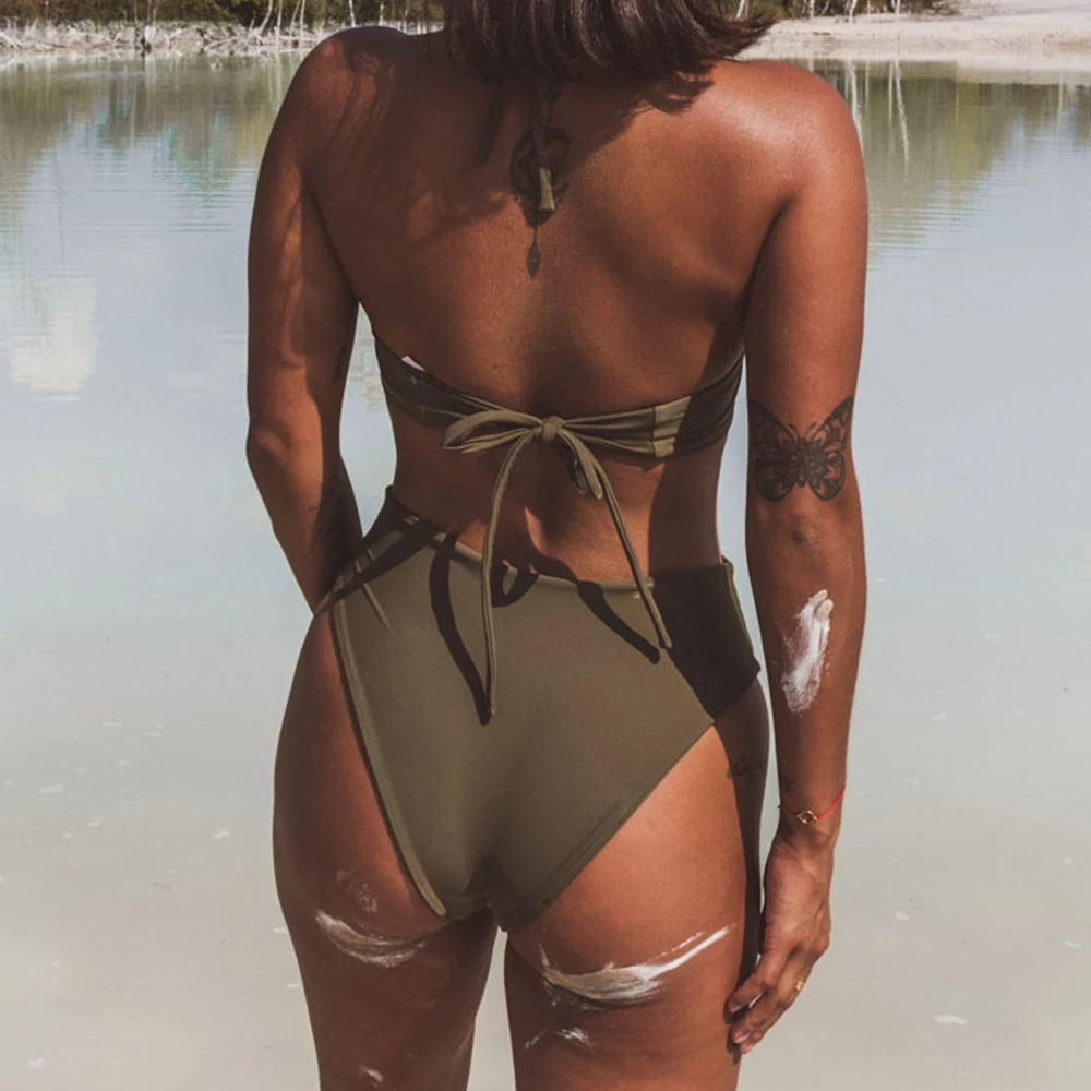 2021 NEW Sexy Bikini Women High Waist Swimsuit Halter Push Up Swimwear Female Bikini Set Wear 
2021 NEW Sexy Bikini Women High Waist Swimsuit Halter Push Up Swimwear Female Bikini Set Wear
