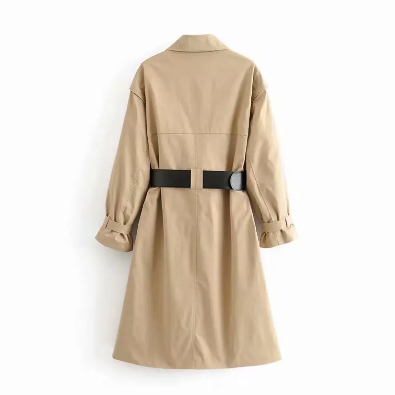 ZA Spring Autumn Women Trench Coat With Blet Double-breasted High Waist Long Trench Coat Clothes Turn Down Collar Outwear
ZA Spring Autumn Women Trench Coat With Blet Double-breasted High Waist Long Trench Coat Clothes Turn Down Collar Outwear