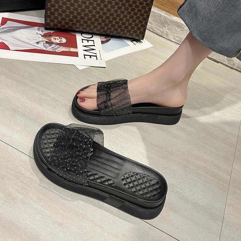 2021 Women's Slippers Casual Fashion Transparent Vamp Sequins Embellished with Trendy Thick-soled All-match Women's Slippers
2021 Women's Slippers Casual Fashion Transparent Vamp Sequins Embellished with Trendy Thick-soled All-match Women's Slippers
