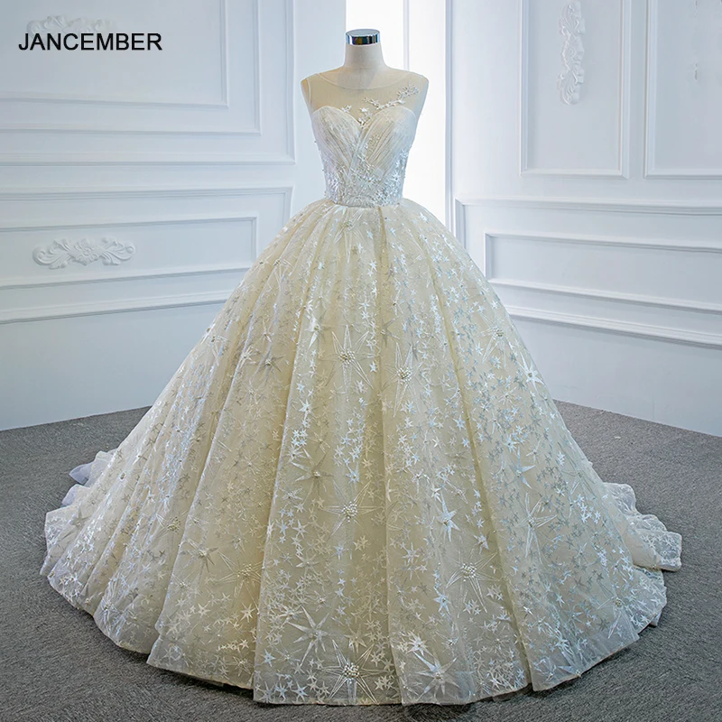J66899 Jancember Elegant Wedding Dress 2020 Round Neck Sleeveless Illusion Stars Pearls Applique Ball Gown свадебное платье 2020
J66899 Jancember Elegant Wedding Dress 2020 Round Neck Sleeveless Illusion Stars Pearls Applique Ball Gown свадебное платье 2020