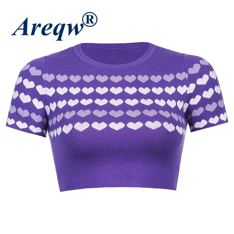 Woolen Short-sleeved T-shirt Women 2021 New Women's Clothing Girls Age Reduction Love Round Neck Bottoming Short Top
Woolen Short-sleeved T-shirt Women 2021 New Women's Clothing Girls Age Reduction Love Round Neck Bottoming Short Top