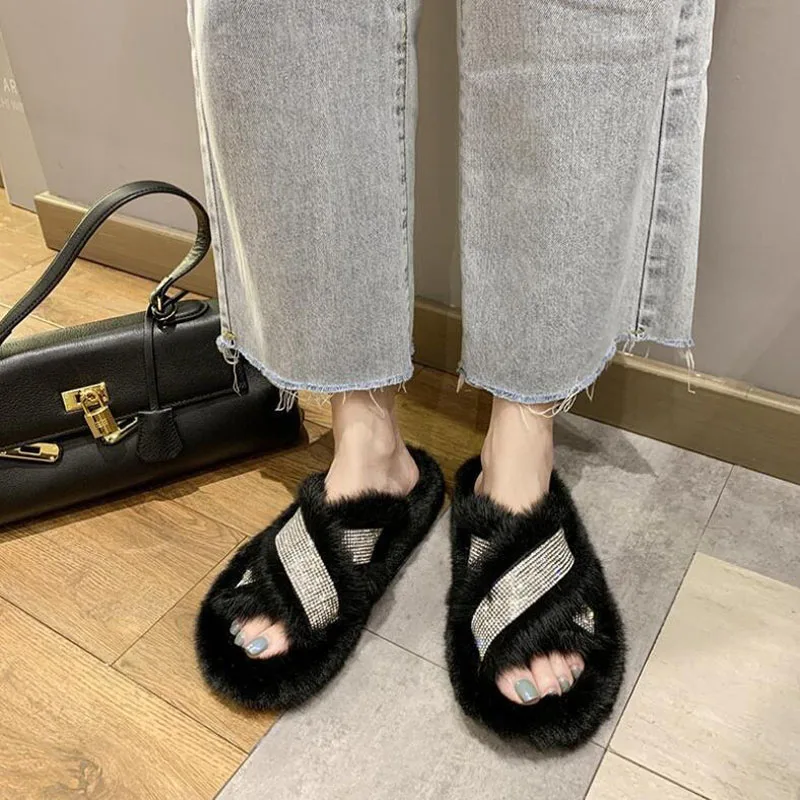 Fluffy raccoon fur slippers shoes women summer flip flops flat slippers outdoor sandals ladies shoes
Fluffy raccoon fur slippers shoes women summer flip flops flat slippers outdoor sandals ladies shoes