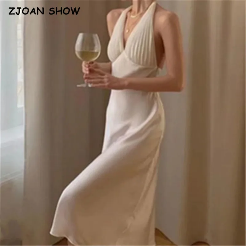 Женское атласное платье миди на бретельках, привлекательное плиссированное платье с рюшами, бантом и лямкой на шее, атласное вечернее плать...
Женское атласное платье миди на бретельках, привлекательное плиссированное платье с рюшами, бантом и лямкой на шее, атласное вечернее плать...