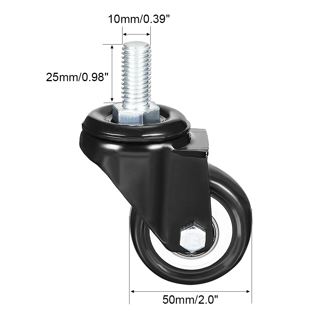 uxcell 1.5 Inch 2 Inch Swivel Caster wheels PU 360 Degree Threaded Stem Caster Wheel 4pcs 2in no Brake 
uxcell 1.5 Inch 2 Inch Swivel Caster wheels PU 360 Degree Threaded Stem Caster Wheel 4pcs 2in no Brake