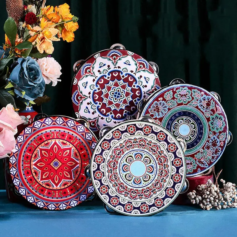 Ethnic Style Bells Drum Colorful Pattern Children Adults Portable Stage Performance Orff Musical Instruments for Beginners 2021
Ethnic Style Bells Drum Colorful Pattern Children Adults Portable Stage Performance Orff Musical Instruments for Beginners 2021