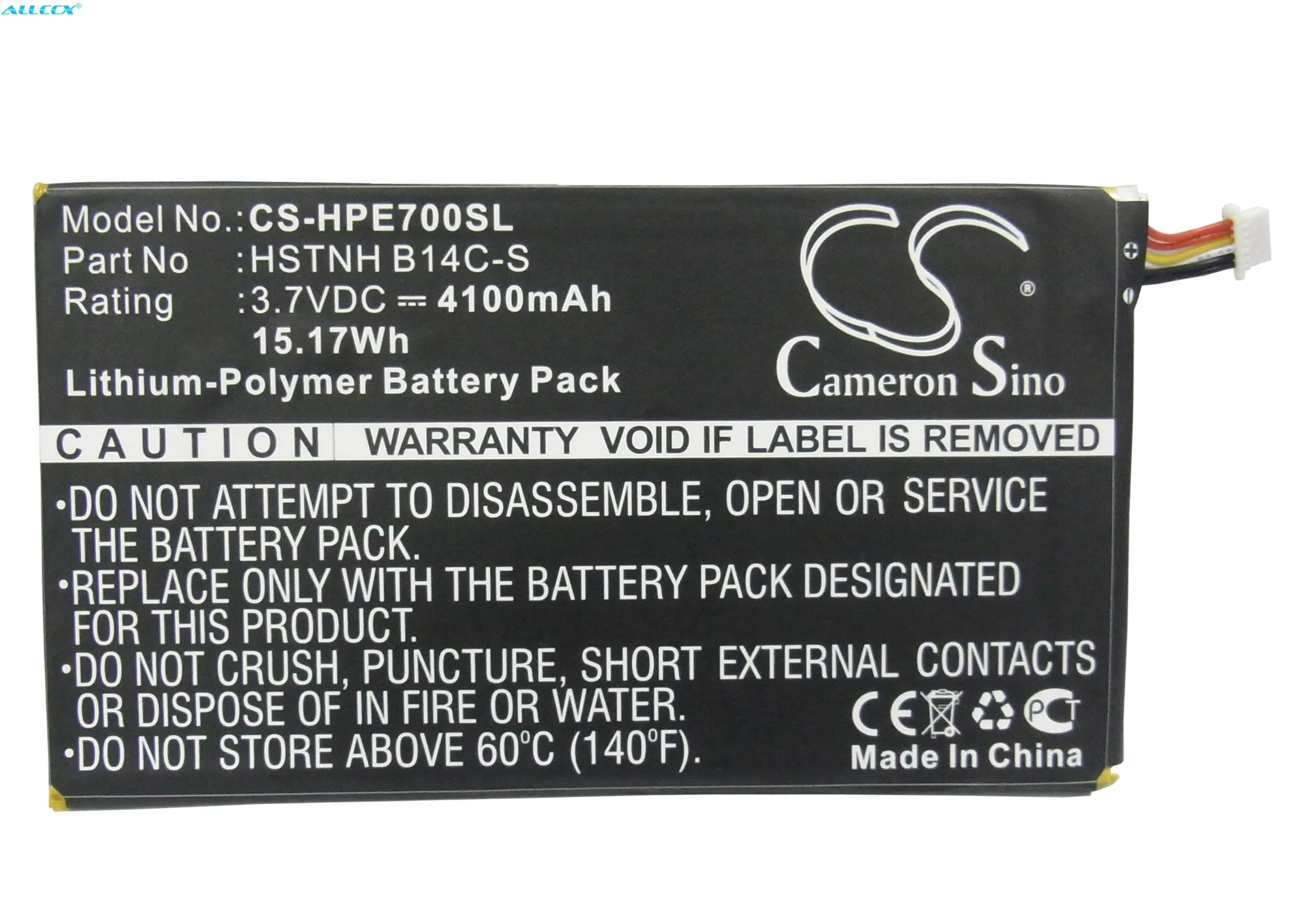 Cameron Sino 4100mAh Battery for HP Slate 7 1800 Tablet, Slate 7 Voice Tab, Slate 7 Voice Tab Dual Sim,Tablet 7 1800
Cameron Sino 4100mAh Battery for HP Slate 7 1800 Tablet, Slate 7 Voice Tab, Slate 7 Voice Tab Dual Sim,Tablet 7 1800