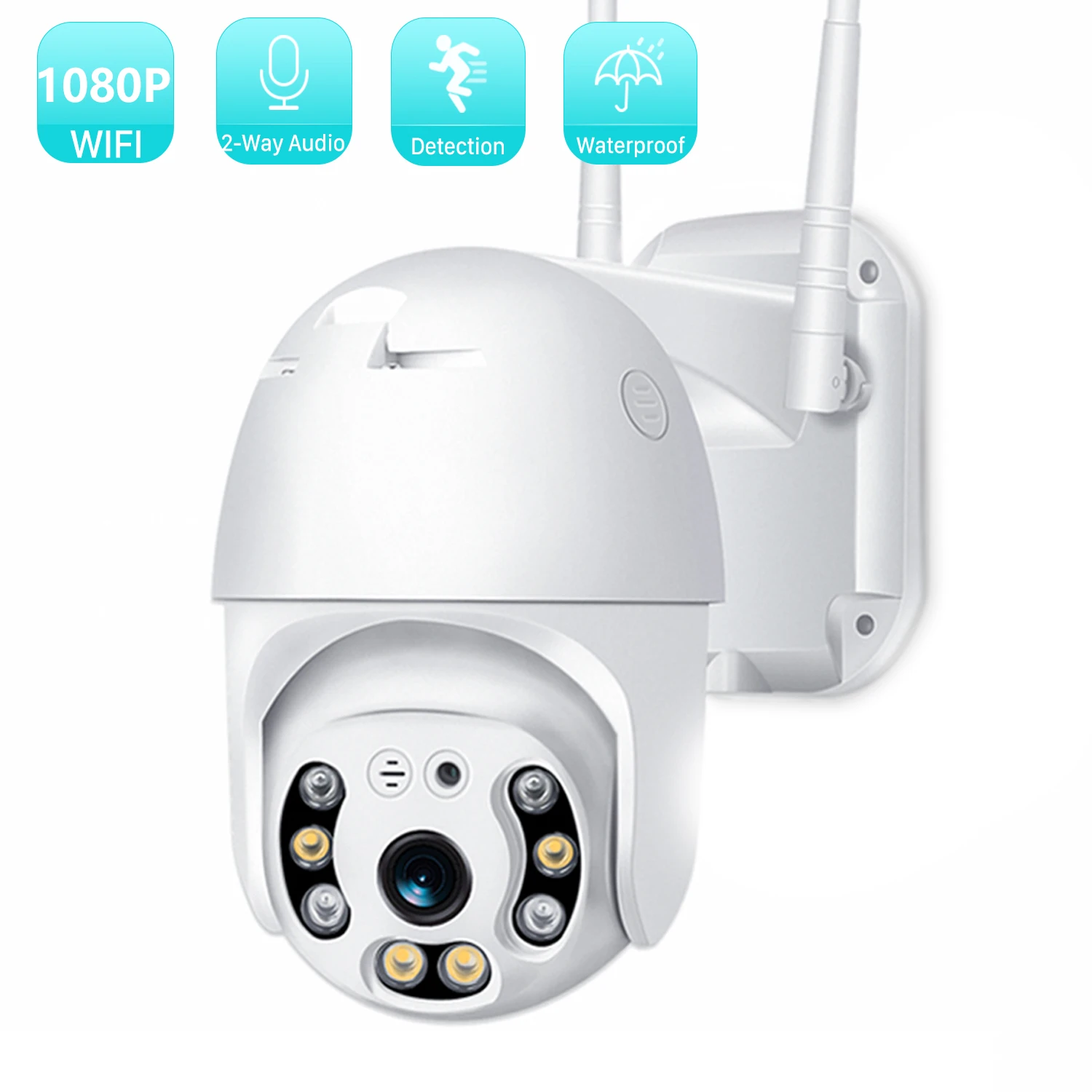 FHD 1080P IP Camera H.265 Waterproof Outdoor Cam Motion Detection Tracking Security Video Surveillance Cameras With WiFi
FHD 1080P IP Camera H.265 Waterproof Outdoor Cam Motion Detection Tracking Security Video Surveillance Cameras With WiFi