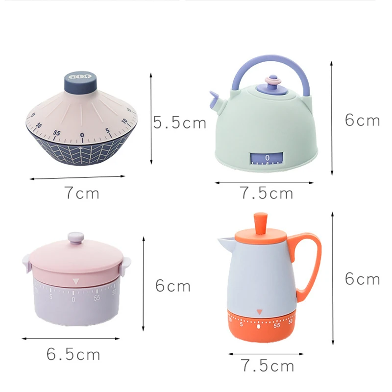 1PC Manual Timekeeper Teapot Shape Mechanical Timer Creative Plastic Countdown Accurate Timer Time Manager Home Accessories
1PC Manual Timekeeper Teapot Shape Mechanical Timer Creative Plastic Countdown Accurate Timer Time Manager Home Accessories