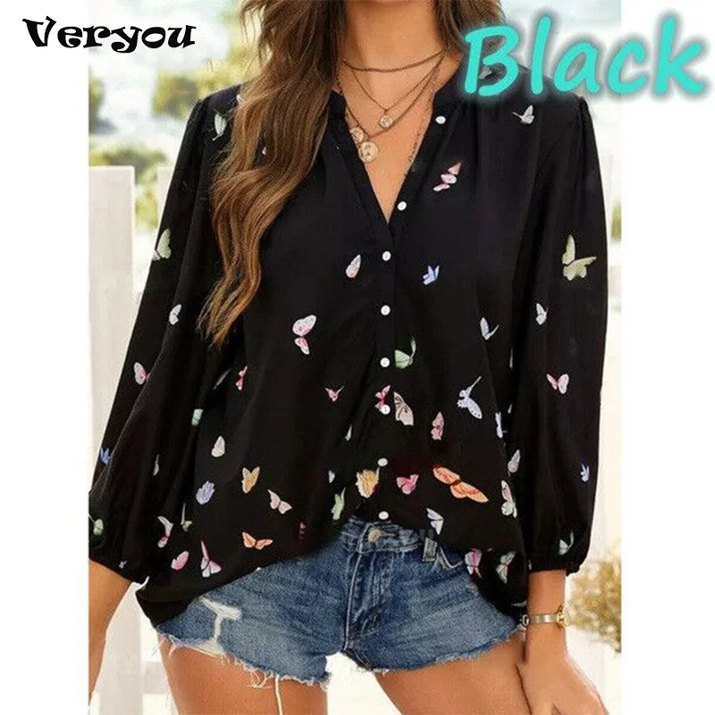2021 Large Size Loose Women's Blouse 2021 Spring Ladies Blouse Tops High Quality Casual V-neck Nine-Point Sleeve Women Shirts
2021 Large Size Loose Women's Blouse 2021 Spring Ladies Blouse Tops High Quality Casual V-neck Nine-Point Sleeve Women Shirts