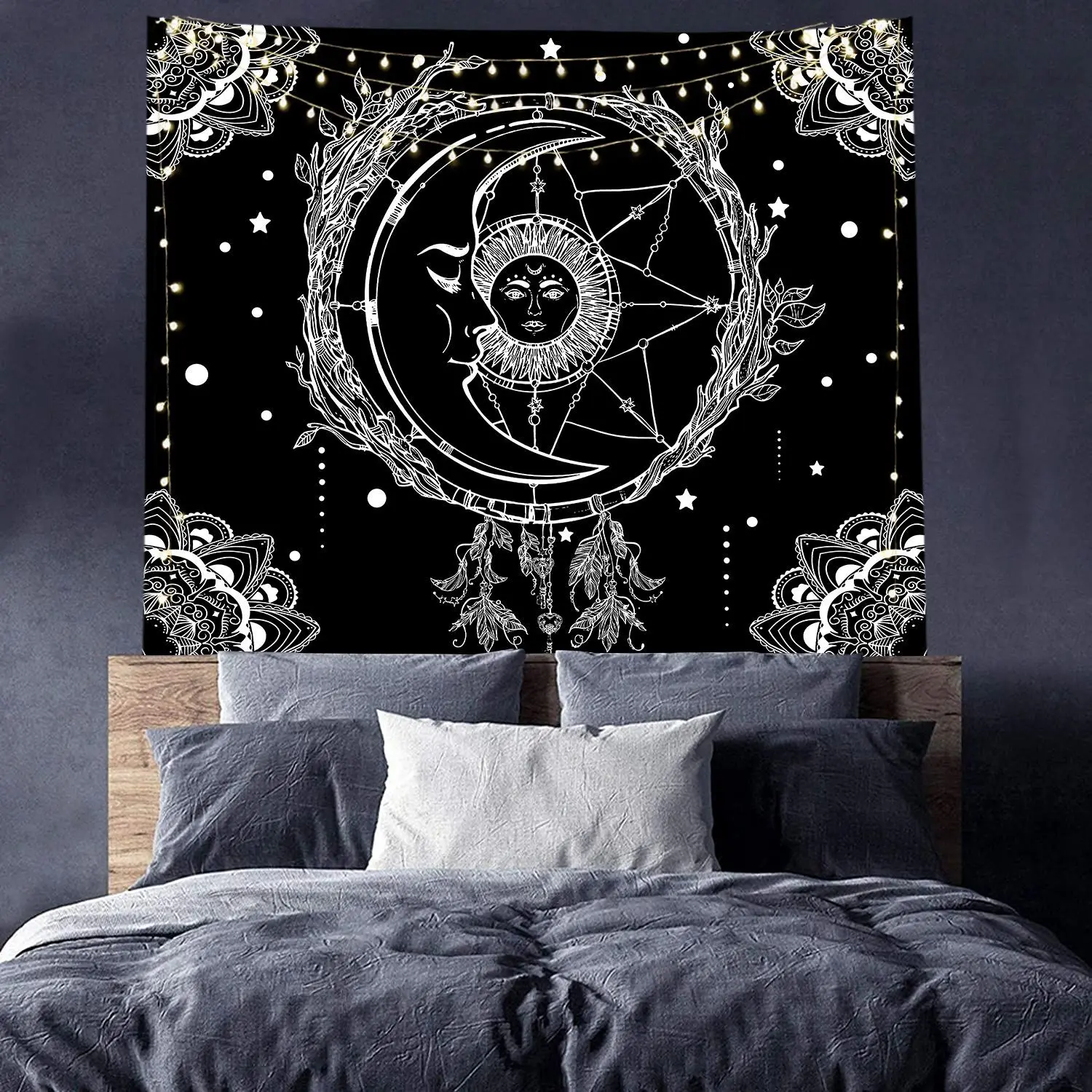 White Black Stars Europe Style Sun 3D Print Wall Tapestry Bedroom Aesthetic Custom Wall Hanging Large Cute Tapestry Luxury 
White Black Stars Europe Style Sun 3D Print Wall Tapestry Bedroom Aesthetic Custom Wall Hanging Large Cute Tapestry Luxury