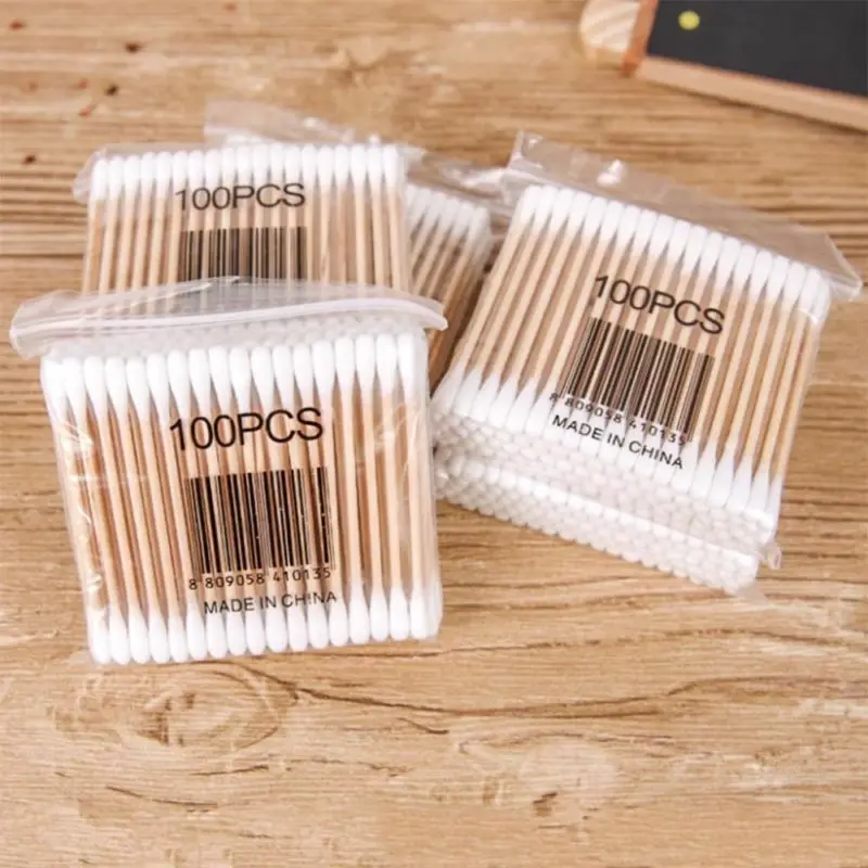 100pcs 8cm Double Head Cotton Swab Cotton Swab Wood Sticks Disposable Buds Cotton For Beauty Makeup Nose Ears Cleaning
100pcs 8cm Double Head Cotton Swab Cotton Swab Wood Sticks Disposable Buds Cotton For Beauty Makeup Nose Ears Cleaning