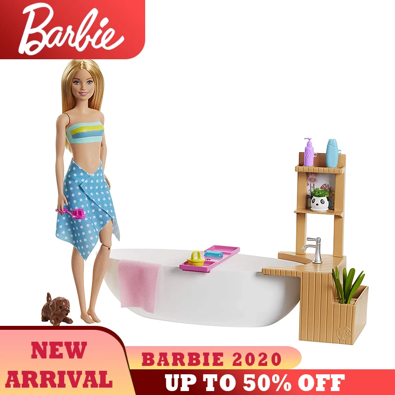 Original Barbie Brand Kid Toy 2020 Newest Fizzy Bath Doll Playset Wash Accessories Funny Family Day Birthday Present GJN32 Toys
Original Barbie Brand Kid Toy 2020 Newest Fizzy Bath Doll Playset Wash Accessories Funny Family Day Birthday Present GJN32 Toys