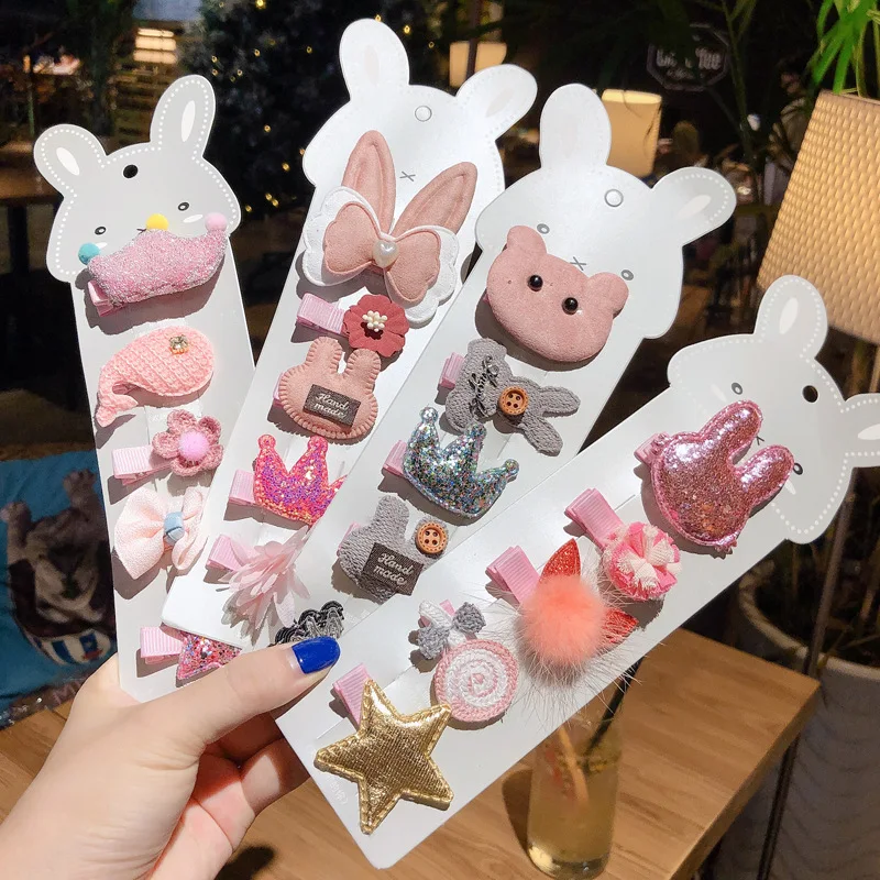 5Pcs/Set Baby Cartoon Hair Clips Girls Cute Hair Accessories Lovely Children Bow Flower Crown Hairpins Cloth Barrettes Headwear 
5Pcs/Set Baby Cartoon Hair Clips Girls Cute Hair Accessories Lovely Children Bow Flower Crown Hairpins Cloth Barrettes Headwear