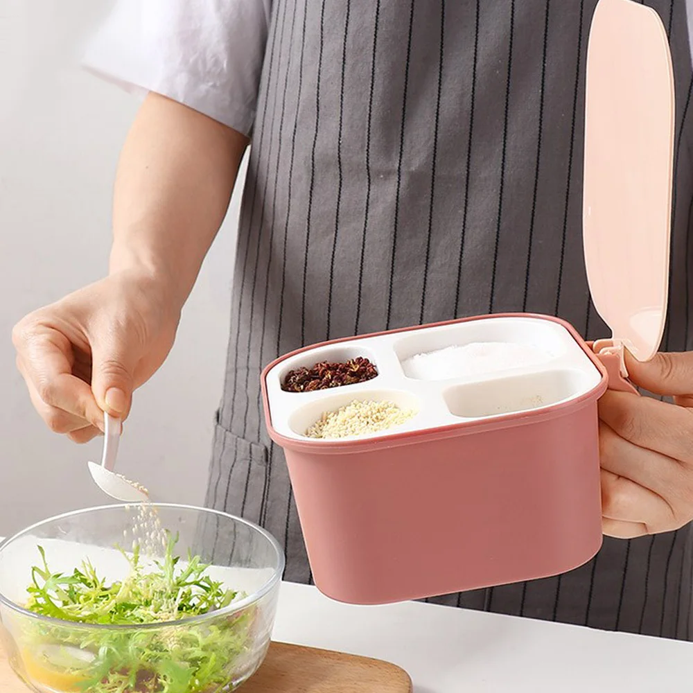 Seasoning Box Spice Pots Storage Container Condiment Jars Cruet with Cover and Spoon Seasoning Pots
Seasoning Box Spice Pots Storage Container Condiment Jars Cruet with Cover and Spoon Seasoning Pots