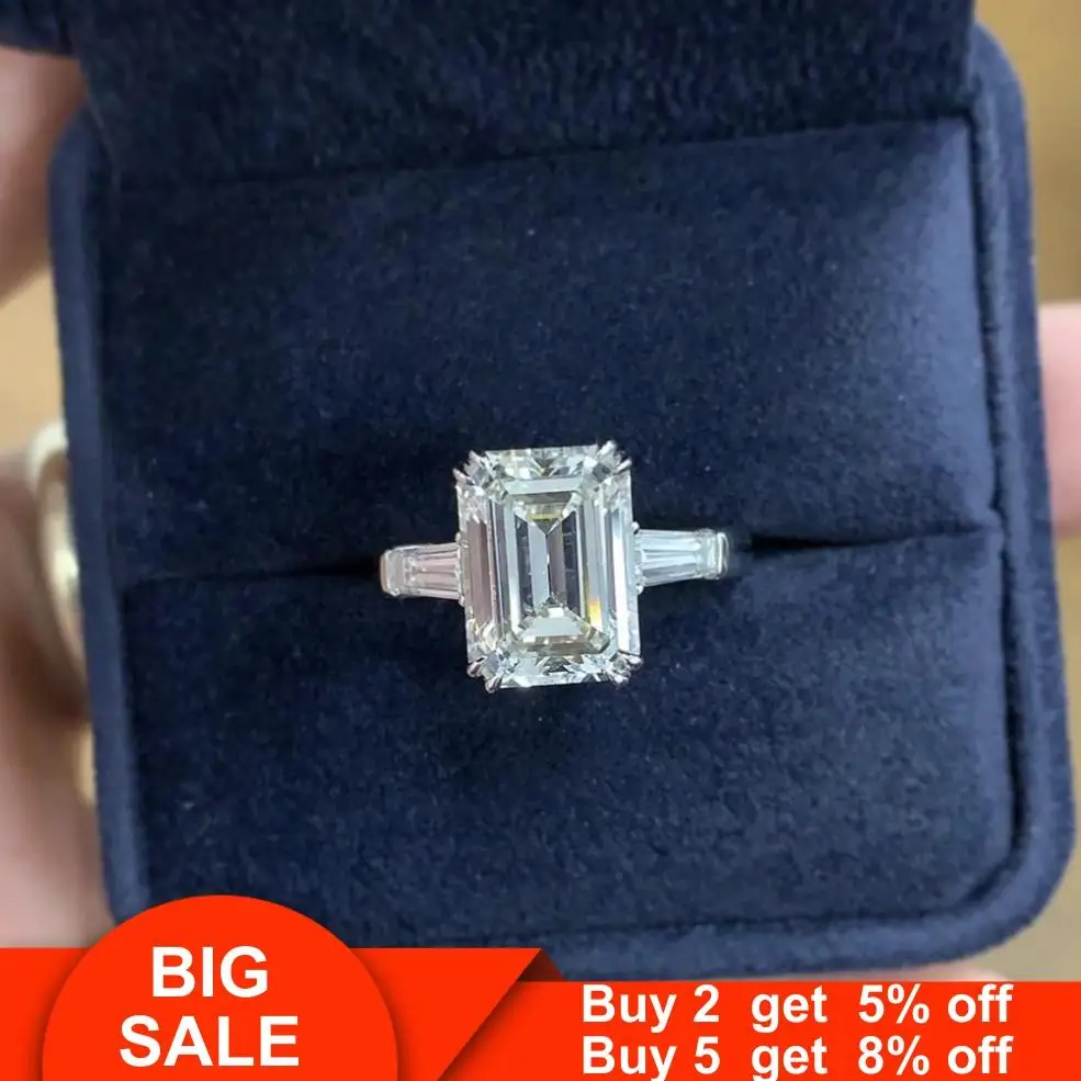 Luxury Promise ring 100% Real 925 Sterling silver Emeald cut AAAAA cz Engagement Wedding Rings for women Statement Party Jewelry
Luxury Promise ring 100% Real 925 Sterling silver Emeald cut AAAAA cz Engagement Wedding Rings for women Statement Party Jewelry