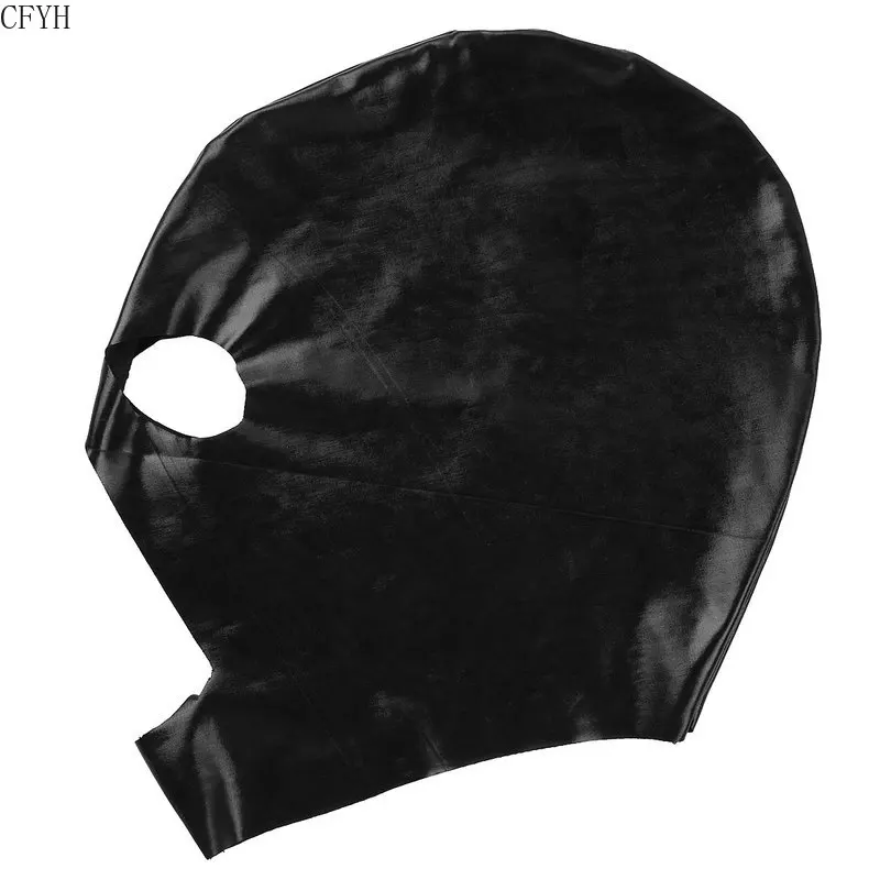 Men Adults Black Patent Leather Masks Open Eyes Nose & Mouth Headgear Full Face Mask Hood for Role-playing Games Cosplay Costume
Men Adults Black Patent Leather Masks Open Eyes Nose & Mouth Headgear Full Face Mask Hood for Role-playing Games Cosplay Costume