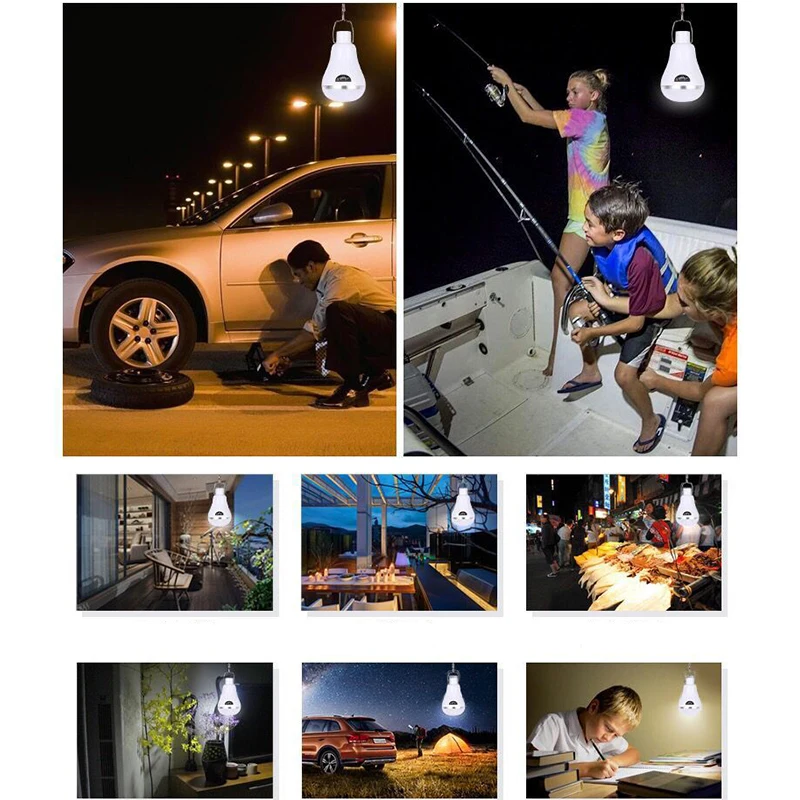 20 LED Solar Bulb Outdoor Waterproof Portable Hanging Light Spotlight Camping Garden Lamp | Лампы и освещение